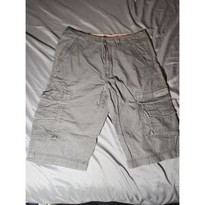 Union Bay Cargo Shorts Mens 30 Green  Canvas Lightweight Cotton Faded Y2K